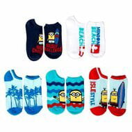 Despicable ME Girls Ankle Socks 3 Pairs Multi Colours Assorted Design Sizes 9-12